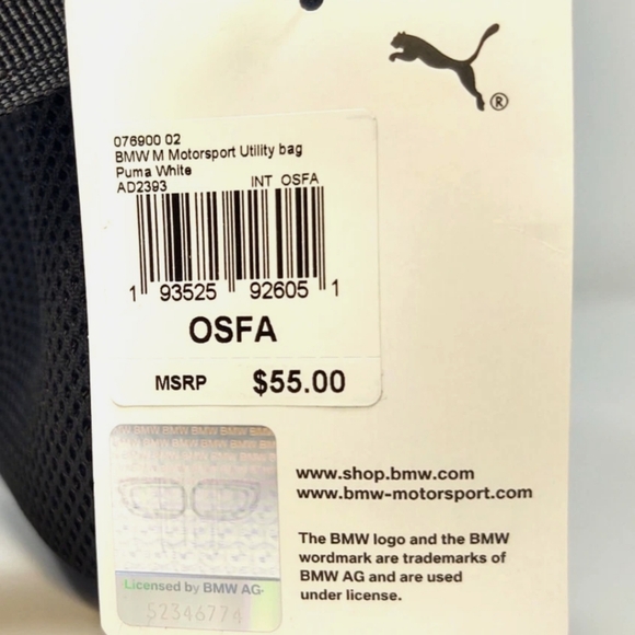 NWT Men's Puma x BMW Motorsport Double Portable Waist Bag - Picture 9 of 16